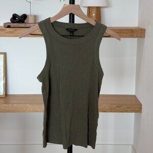 Banana Republic Factory Ribbed Racer Tank - Surplus Green - S